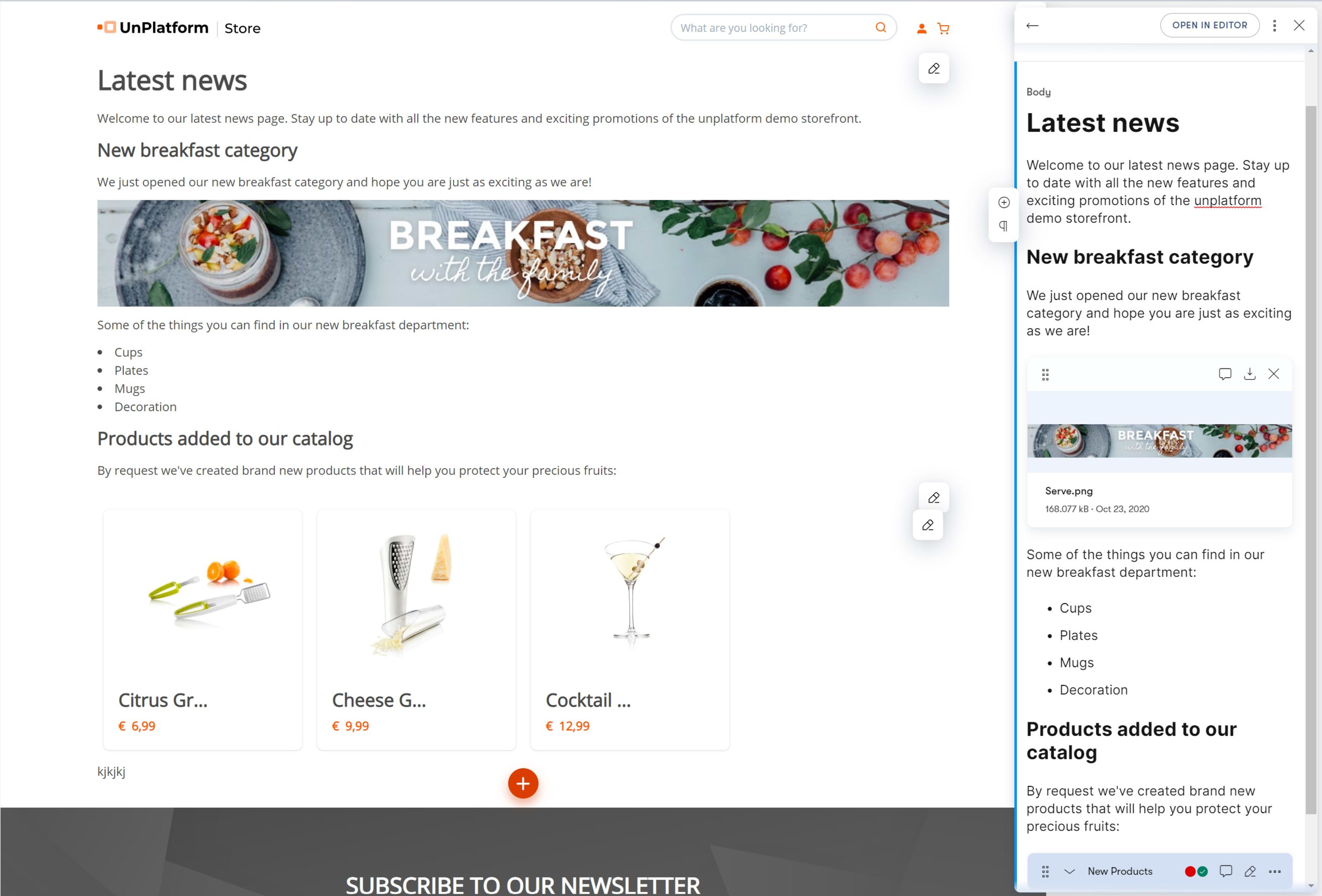 Kentico Kontent allows for in-context editing with Web Spotlight